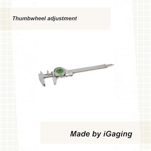 iGAGING 6-Inch 150 mm Dial Caliper, Dual Reading Scale, Metric and SAE Standard Measurement