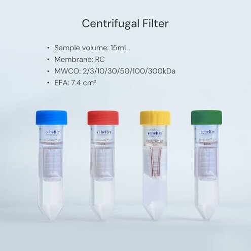 Millipore UFC901024 Regenerated Cellulose Amicon Ultra Centrifugal Filter Unit with PLGC Ultracel-10 Membrane, 15mL Capacity, 10kDa NMWL, 29.7mm Diameter x 122mm Length, 7.6 sq cm Membrane (Pack of 24)