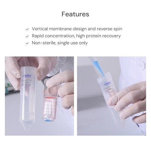 Millipore UFC901024 Regenerated Cellulose Amicon Ultra Centrifugal Filter Unit with PLGC Ultracel-10 Membrane, 15mL Capacity, 10kDa NMWL, 29.7mm Diameter x 122mm Length, 7.6 sq cm Membrane (Pack of 24)