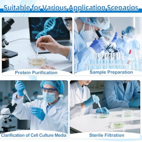 CryoKing 2ml Microporous Filter Column, 0.22&mu;m Column Micro Centrifuge Tube, Separation Column with CA Filter Membrane, Centrifugal Lab Filters for Filtering Chemical Reagents, 50 Sets/Bag