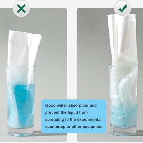 Bench Liner - Laboratory Absorbent Bench-Top Liner, with Poly Backing，White (19.68" x 70ft)