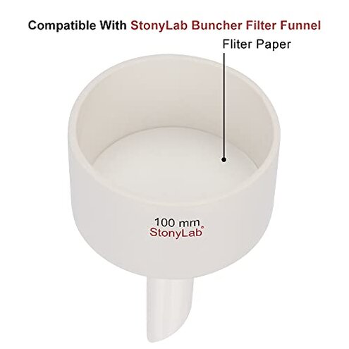 stonylab Quantitative Filter Paper Circles, 3-Box 94 mm Diameter Cellulose Filter Paper with 20 Micron Particle Retention Medium Filtration Speed, Set of 3 x 100 Pcs