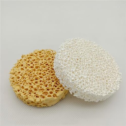 WODOFULHY Foam Ceramic Alumina Silicon Carbide Casting Filter high Temperature Resistance 1500 Degrees Catalytic Experimental Research Material (Alumina, 100mm*22mm)