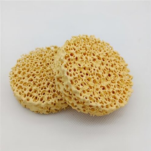 WODOFULHY Foam Ceramic Alumina Silicon Carbide Casting Filter high Temperature Resistance 1500 Degrees Catalytic Experimental Research Material (Alumina, 100mm*22mm)