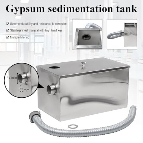 Dental Lab Stainless Steel Gypsum Sedimentation Tank with 5-Layer Filtration for Plaster Filter