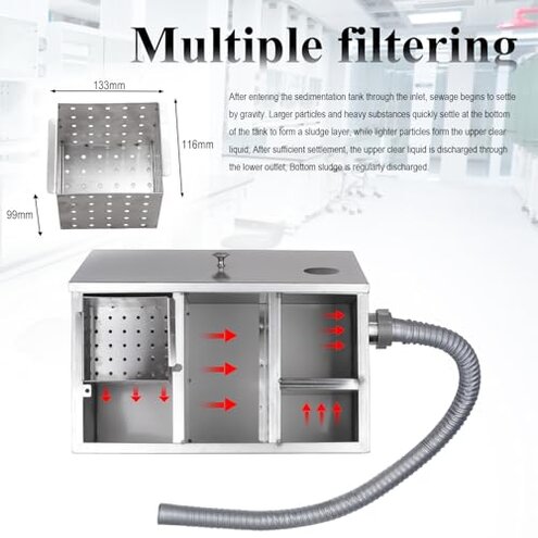 Dental Lab Stainless Steel Gypsum Sedimentation Tank with 5-Layer Filtration for Plaster Filter