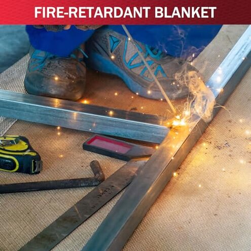 kanhiro 2 Pack Welding Blanket 4x6 ft - Heavy Duty Fiberglass Heat Resistant Fabric, 1022 &deg;F Fire Resistant Blankets, High Temp Insulation Blanket for Industrial, Smoker, Camping, Grill