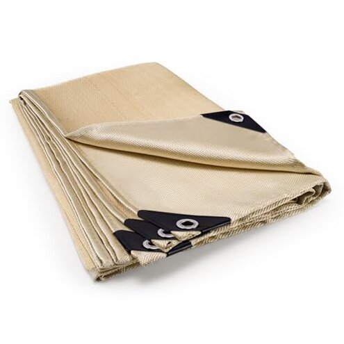 kanhiro 2 Pack Welding Blanket 4x6 ft - Heavy Duty Fiberglass Heat Resistant Fabric, 1022 &deg;F Fire Resistant Blankets, High Temp Insulation Blanket for Industrial, Smoker, Camping, Grill