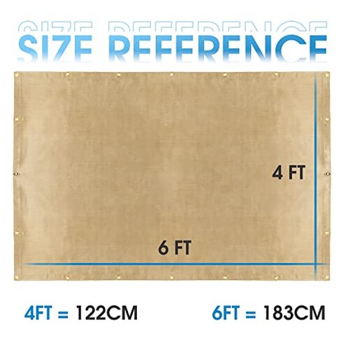 YESWELDER Heavy Duty Fiberglass Welding Blanket,2 Pack 4 x 6ft Fireproof Insulation Blanket,1/3”(8mm) Thickened Weld Cover with Grommets,Thermal Resistant Insulation Welding Curtain Mat Grill