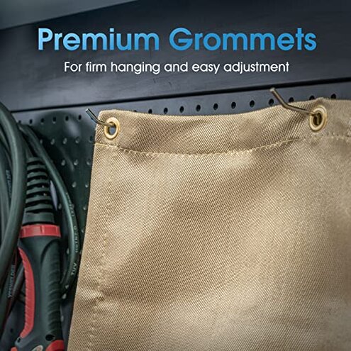 YESWELDER Heavy Duty Fiberglass Welding Blanket,2 Pack 4 x 6ft Fireproof Insulation Blanket,1/3”(8mm) Thickened Weld Cover with Grommets,Thermal Resistant Insulation Welding Curtain Mat Grill