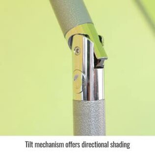 Black Stallion UB250 Core Flame-Resistant Industrial Umbrella, Yellow & Tripod Stand Set