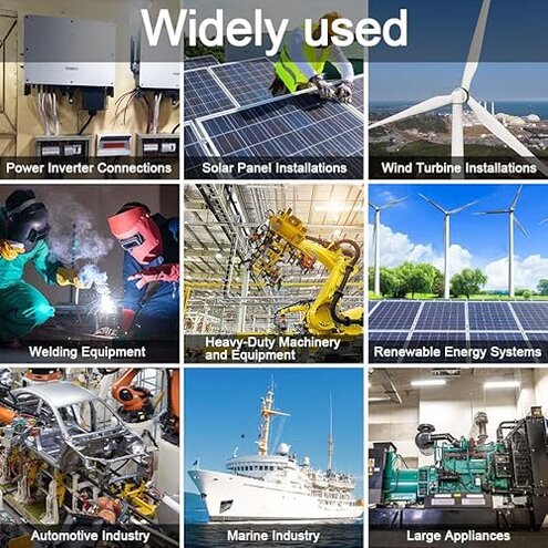 Shirbly 4 Gauge Battery Cable, 10FT Red + 10FT Black 4 AWG Pure Copper Wire Welding Cable, for Automotive, Battery, Solar and Generator, Standard USA OFC Wire