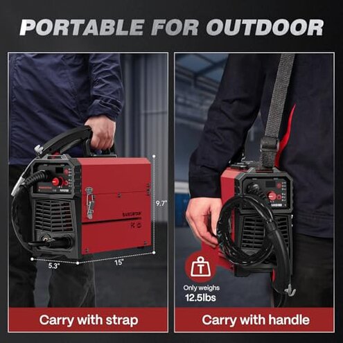 ARCCAPTAIN 160A MIG Welder 110V 220V 4 in 1 Welding Machine Gas MIG, Gasless MIG Flux Core Welder, Lift TIG, MMA Stick Welder, Welder Machine with Synergy for Beginner IGBT Inverter Portable Welder