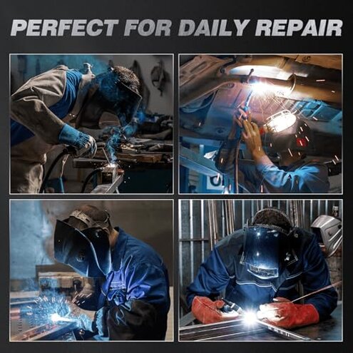 ARCCAPTAIN 160A MIG Welder 110V 220V 4 in 1 Welding Machine Gas MIG, Gasless MIG Flux Core Welder, Lift TIG, MMA Stick Welder, Welder Machine with Synergy for Beginner IGBT Inverter Portable Welder