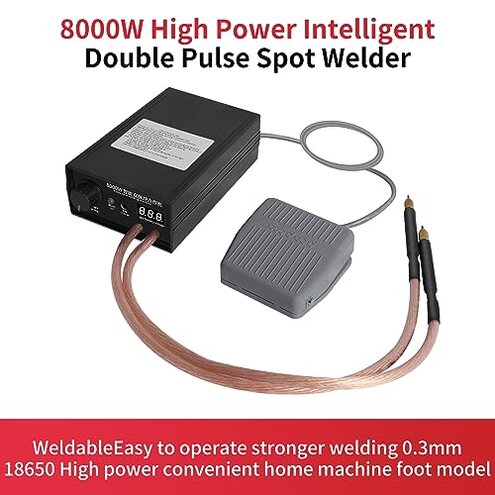 8000W Spot Welder,Handheld Spot Welder,Portable Spot Welder Machine DIY Kit,High Power Handheld Spot Welding Machine,with nickel strip and spot welding pen,for 18650 Battery Pack Welding Tools