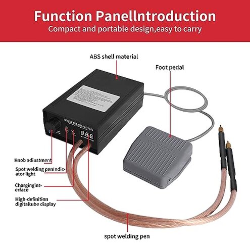 8000W Spot Welder,Handheld Spot Welder,Portable Spot Welder Machine DIY Kit,High Power Handheld Spot Welding Machine,with nickel strip and spot welding pen,for 18650 Battery Pack Welding Tools