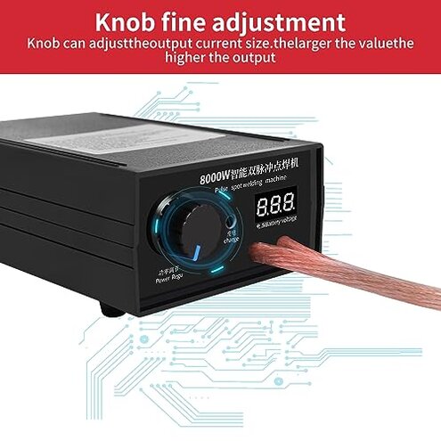 8000W Spot Welder,Handheld Spot Welder,Portable Spot Welder Machine DIY Kit,High Power Handheld Spot Welding Machine,with nickel strip and spot welding pen,for 18650 Battery Pack Welding Tools