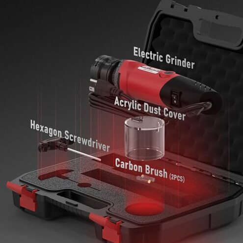 YESWELDER Tungsten Electrode Sharpener Grinder For TIG welding, Handheld Electric, 110V TIG Welding Rotary Tool With Flat Grinding Block Cut-Off Slot, 4 Sizes 3 Angles