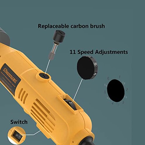 SONNLER Tungsten Electrode Sharpener Grinder For TIG welding, 6 Sizes 10 Angles, TIG Welding Rotary Tool With Flat Grinding Block Cut-Off Slot, 10 Diamond Wheels, 3 CNC Mandrels