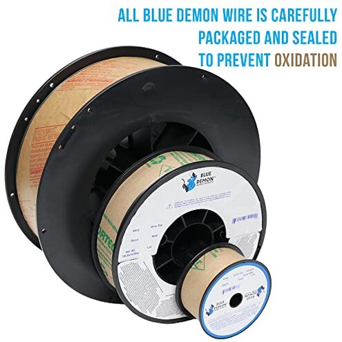 Blue Demon ER70S6 X .030 X 11 LB MIG/GMAW Carbon Steel Welding Wire, All Position, Low Spatter, Formulated to Provide Porosity-Free, X-Ray Quality Welds, 0.03 dia