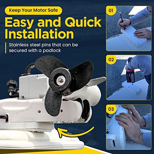 For Minn Kota Quick Release Bracket RTA 17 1854017 Compatible with Riptide Terrova, Ulterra, PowerDrive V2, Deckhand 40 Motor, for Riptide Electric Steer Trolling Motor Mount Plate, White