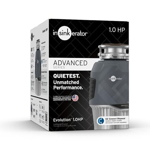 InSinkErator EVOLUTION 1HP 1 HP, Advanced Series Continuous Feed Food Waste Garbage Disposal, Gray