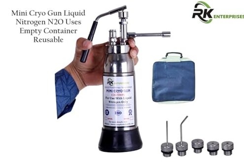Mini Liquid Nitrogen Sprayer Freeze Instrument Unit with 5 Freeze Heads (Empty Tank 350ML)