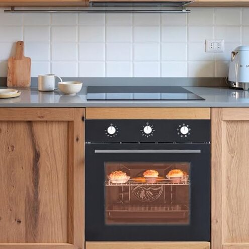 Midea 24" Mechanical Single Wall Oven, 2.5 Cu. Ft.-Capacity, Built-in Oven with 8-in-1 Cooking Modes, Stainless Steel