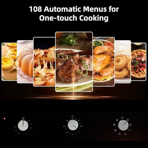 Midea 24" Mechanical Single Wall Oven, 2.5 Cu. Ft.-Capacity, Built-in Oven with 8-in-1 Cooking Modes, Stainless Steel