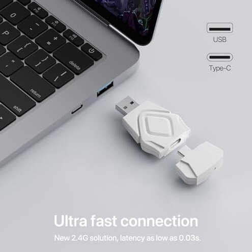 YOWU Cat Ear Headphones 4GS -Wireless Bluetooth Noise Cancelling Headphones, RGB Gaming Headset with Mic & 2.4G USB/Type C Dongle for PC/PS4/PS5/XBOX/Switch