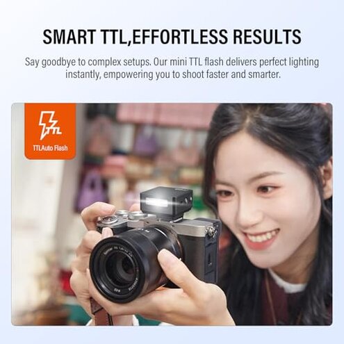 GODOX IT20 O TTL Mini Flash with White Diffuser IT20O Hot Shoe Flash for Panasonic Upgraded IM20 with Magnetic Diffuser and Color Filter 700+Flashes 7.4V 300mAh Battery for Olympus(Black)