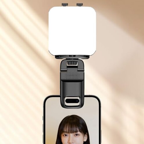 MACTREM 168 LED Selfie Light for iPhone,Portable Phone Light Clip, 3000Mah 3 Modes Rechargeable Alix Earle Lighting for Video Recording,for iPhone,Camera,Laptop,iPad,Video Conference,TikTok,Makeup
