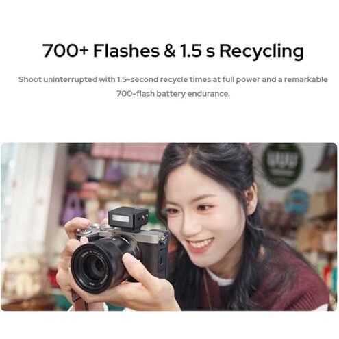 GODOX iT20S Mini Camera Flash iT20 for Sony with TTL Auto-Metering 1.5s Recycling 700 Flashes Built-in Lithium Battery with Magnetic Diffuser Filters Compatible with Mirrorless Sony Camera Black