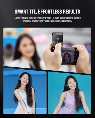 Godox iT22 S Mini Flash for Sony Camera Built-in 7.4V 300mAh Battery Manual/TTL Modes 700+ Flashes 1.5s Recycle Hot Shoe Flash with Diffuser/Color Filters Accessories for Sony zev10 ect