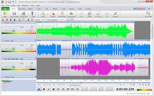 MixPad Multitrack Recording Software for Sound Mixing and Music Production [Download]