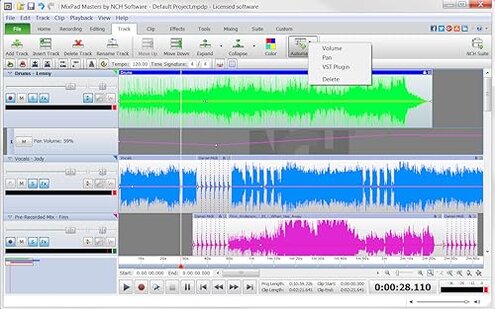 MixPad Multitrack Recording Software for Sound Mixing and Music Production [Download]