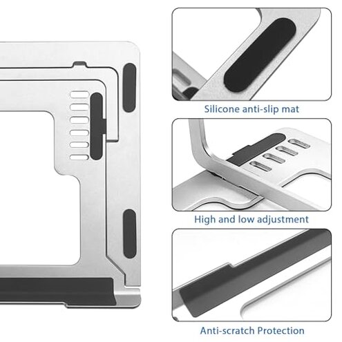 Musiin Drum Controller Foldable Stand Compatible with NI Maschine MK3,Ableton Push3, Akai MPC One+,MPC Live 3,Behringer Mixer lift adjustable,Solid Aluminum Portable Folding Stand for Home Studio