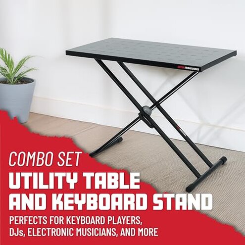 Gator Frameworks Utility Table Top for Use with X-Style Keyboard Stands, 32" x 18" Surface (GFW-UTL-XSTDTBLTOP)