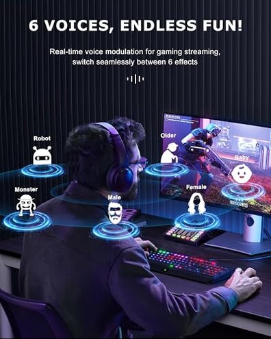 Glomtheia Gaming Sound Board Audio Interface Voice Changer for PC PS4 PS5 Streaming Mixer Soundboard Compatible with XLR Condenser/Dynamic Microphone