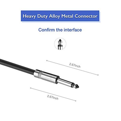 Yuyaokk 2Pack 25 ft Speaker Cables, True 12AWG Patch Cords, 1/4 Inch Male DJ/PA Audio Speaker Cable 12 Gauge Wire