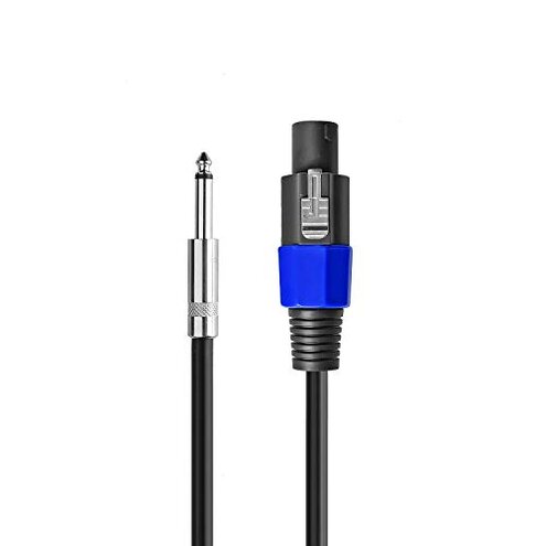 Yuyaokk 2Pack 25 ft Speakon to 1/4" Male Speaker Cables, Professional 12 Gauge AWG Wire Audio Amplifier Connection Cord, DJ/PA Wire with Twist Lock.