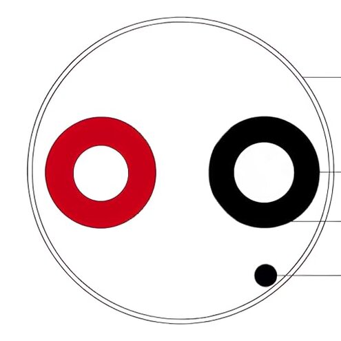 FiveStarCable 16/2 500 Ft. 2 Conductors Audio Speaker Lightning Installation High-Power Home Wiring Cable Wire (Black, 16-2 500ft)