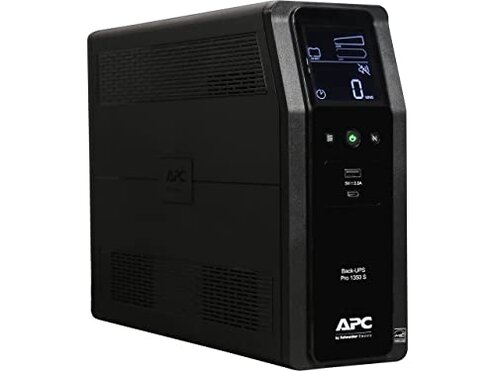 APC Sinewave UPS Back-UPS Pro, 1350VA Battery Backup & Surge Protector, LCD, AVR, BR1350MS