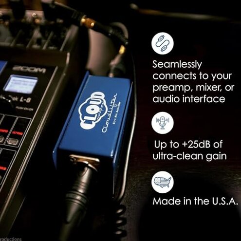 Cloud Microphones - Cloudlifter CL-2 Mic Activator - Ultra-Clean Microphone Preamp Gain - USA Made