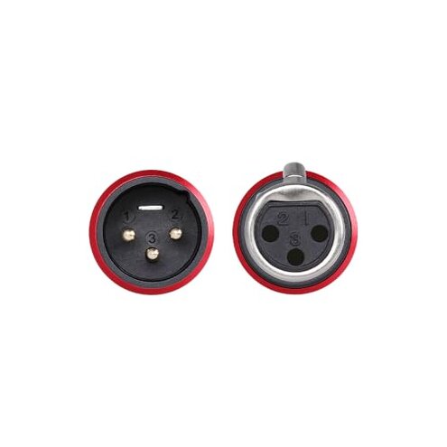 StudioMan DPM1 XLR Dynamic Microphones Preamp, 29dB Gain & Low-Noise Signal Boost, Plug-and-Play Metal Adapter with Universal XLR Compatibility - for Studio/Stage - Red/Black