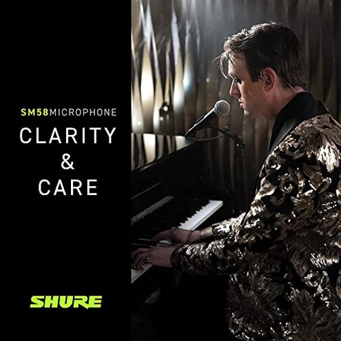 Shure SM58 Professional XLR Dynamic Vocal Microphone &ndash; Cardioid Mic for Live Performance, Studio Recording, Podcasting & Broadcasting (SM58-LC)