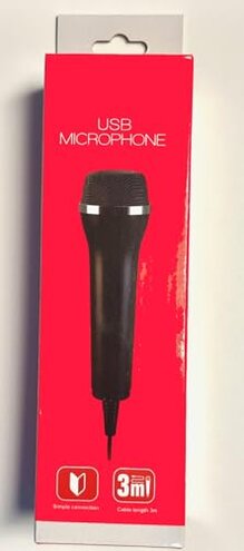 BM 2 Pack Wired USB Microphone for Guitar Hero, Rock Band, Lets Sing - Compatible with Xbox One, Xbox 360, PS2, PS3, PS4, PS5, Switch, Wii, Wii U