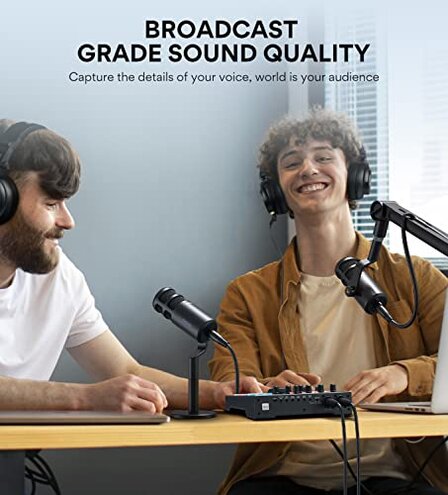 MAONO XLR Podcast Microphone, Cardioid Studio Dynamic Mic for Vocal Recording, Streaming, Voice-Over, Voice Isolation Technology, Metal Mic, Works for Audio Interface, Mixer, Sound Card-PD100