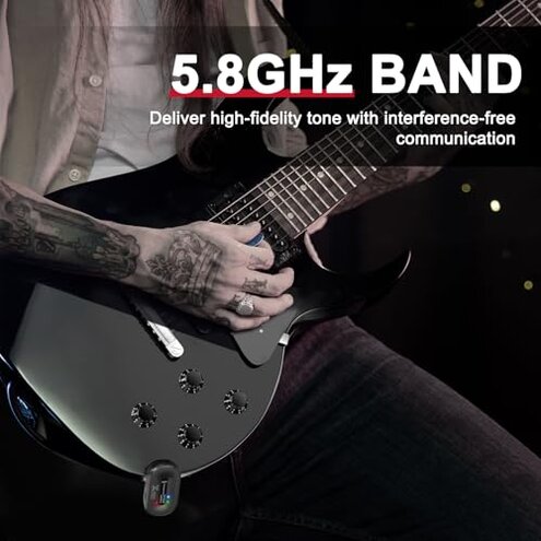 Xvive A58 Wireless Guitar System with 5.8GHz Transmitter and Receiver