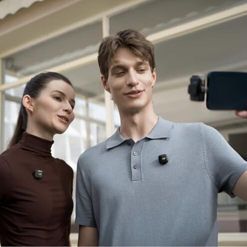 DJI Mic Mini (2 TX + 1 RX), Detail-Rich Audio, Wireless Lavalier Microphone for Camera/Android, 2-Person Vlog, Team Production